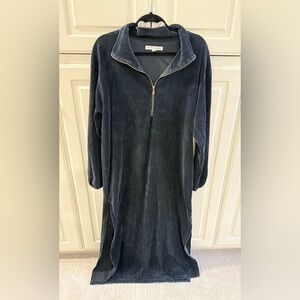 VTG Victoria's Secret Velvet 1/4 zip Kaftan Robe